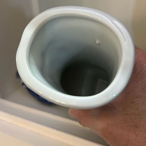 Large Blue & White Vintage Boot - Picture 5 of 6